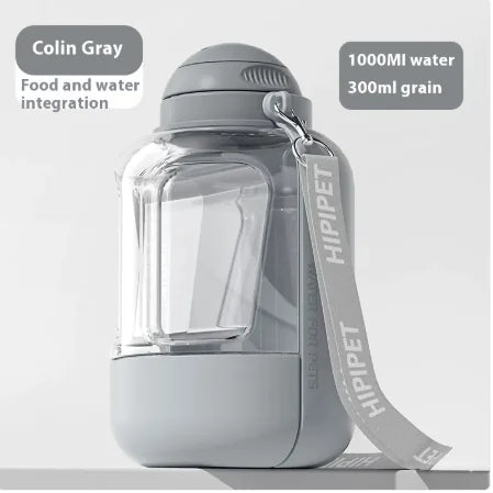 2-in-1 Pet Food & Water Bottle