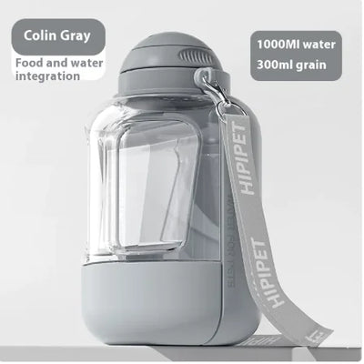 2-in-1 Pet Food & Water Bottle