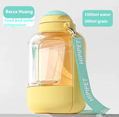 2-in-1 Pet Food & Water Bottle