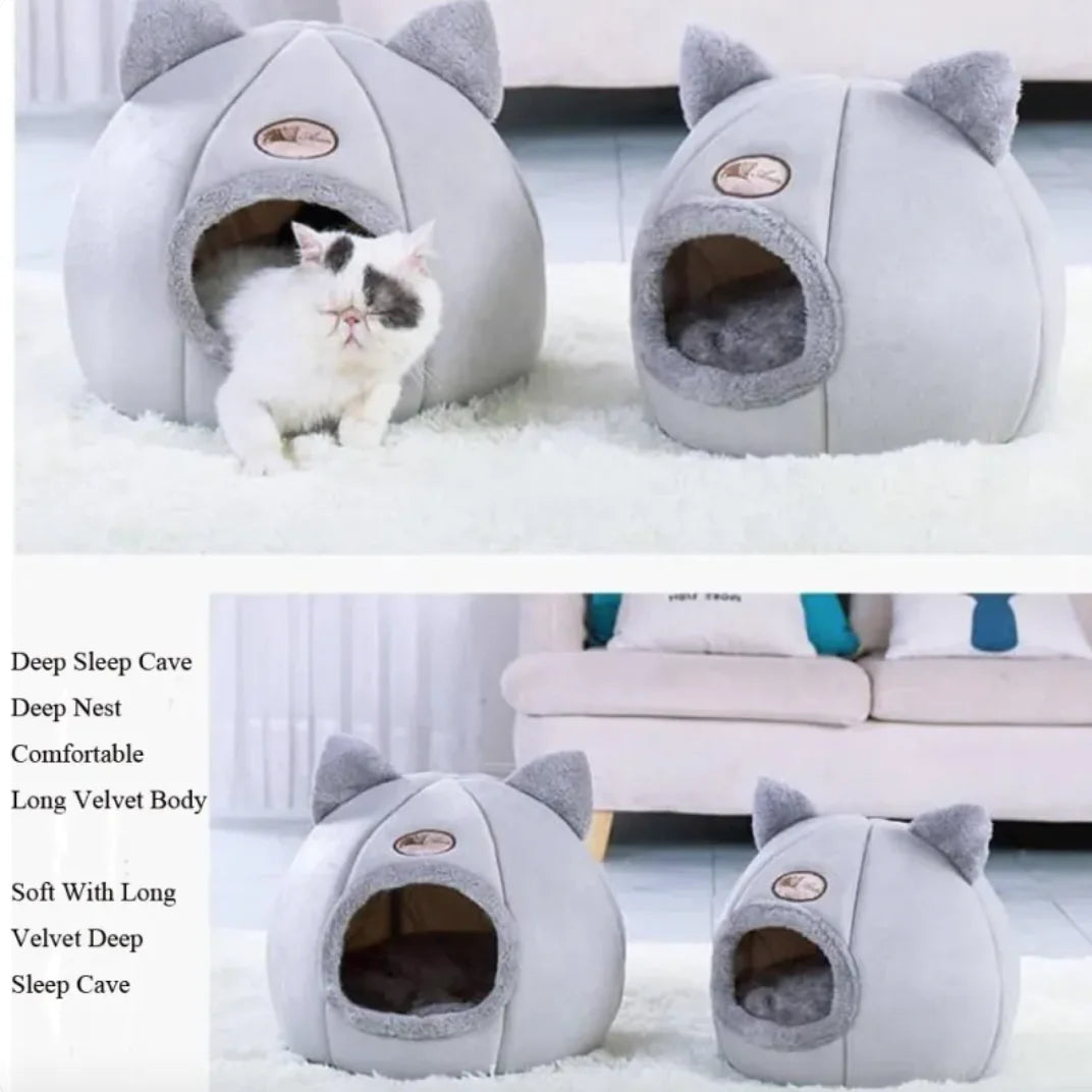 Fully Enclosed Warm Cat Nest